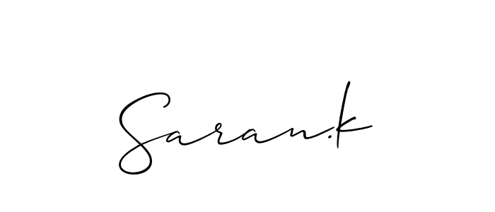 Make a beautiful signature design for name Saran.k. Use this online signature maker to create a handwritten signature for free. Saran.k signature style 2 images and pictures png