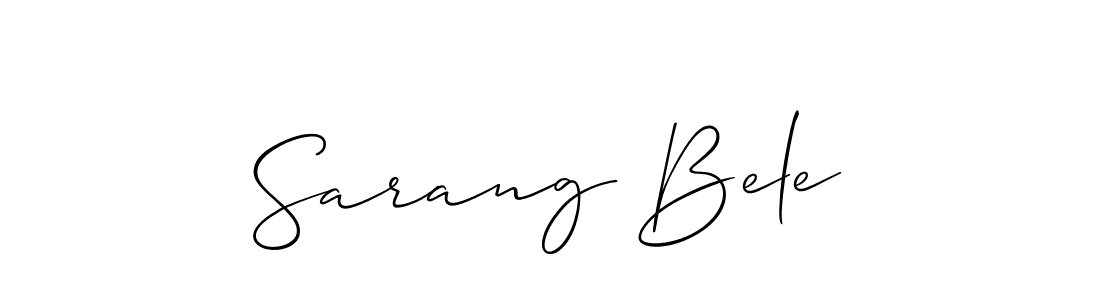 Also You can easily find your signature by using the search form. We will create Sarang Bele name handwritten signature images for you free of cost using Allison_Script sign style. Sarang Bele signature style 2 images and pictures png