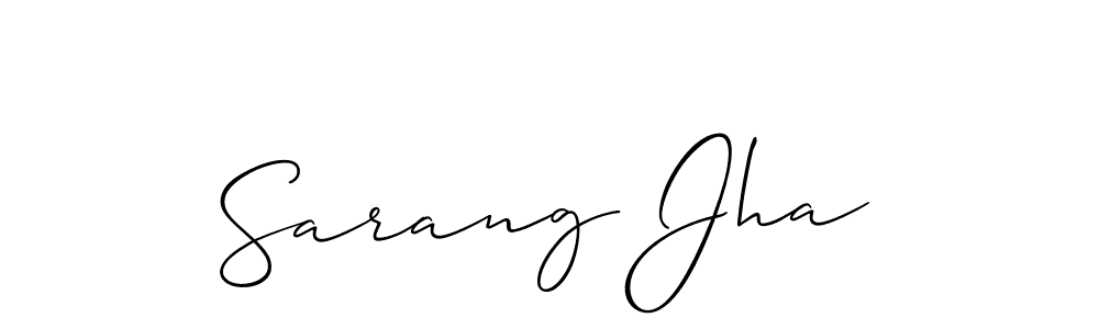 Make a beautiful signature design for name Sarang Jha. Use this online signature maker to create a handwritten signature for free. Sarang Jha signature style 2 images and pictures png