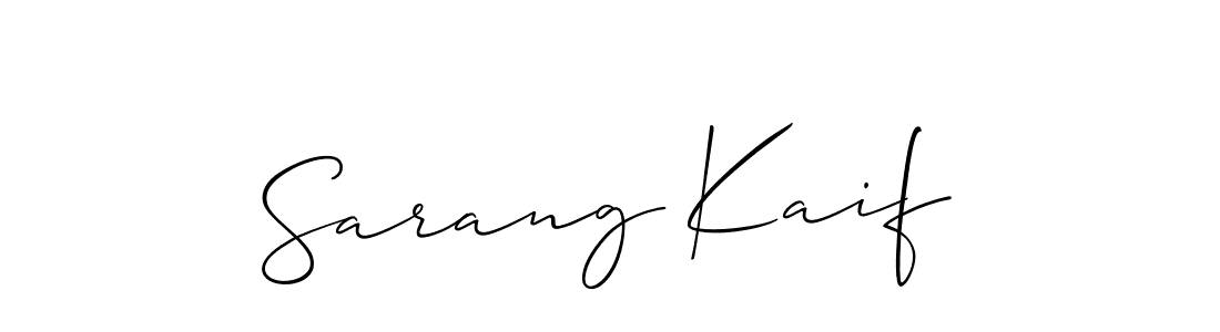 How to make Sarang Kaif name signature. Use Allison_Script style for creating short signs online. This is the latest handwritten sign. Sarang Kaif signature style 2 images and pictures png