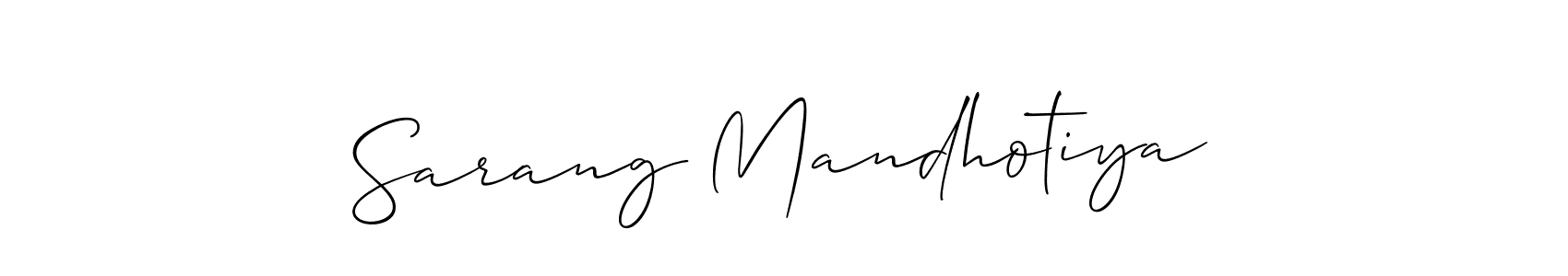 Best and Professional Signature Style for Sarang Mandhotiya. Allison_Script Best Signature Style Collection. Sarang Mandhotiya signature style 2 images and pictures png