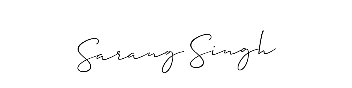Allison_Script is a professional signature style that is perfect for those who want to add a touch of class to their signature. It is also a great choice for those who want to make their signature more unique. Get Sarang Singh name to fancy signature for free. Sarang Singh signature style 2 images and pictures png