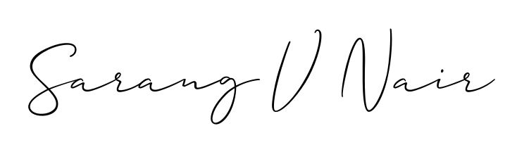 Upgrade your professional image with Sarang V Nair signature created with Allison_Script font. Fast, free, and watermark-free download. Sarang V Nair signature style 2 images and pictures png