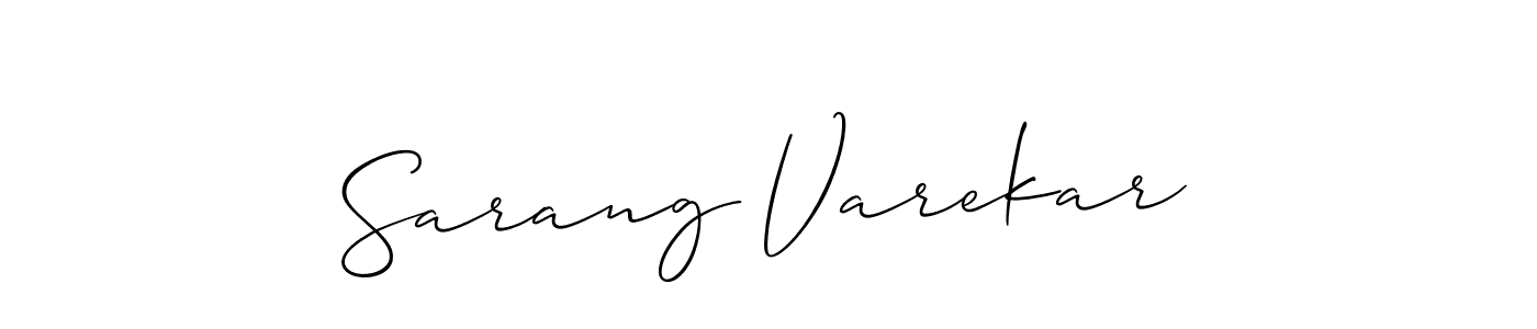 Make a beautiful signature design for name Sarang Varekar. Use this online signature maker to create a handwritten signature for free. Sarang Varekar signature style 2 images and pictures png