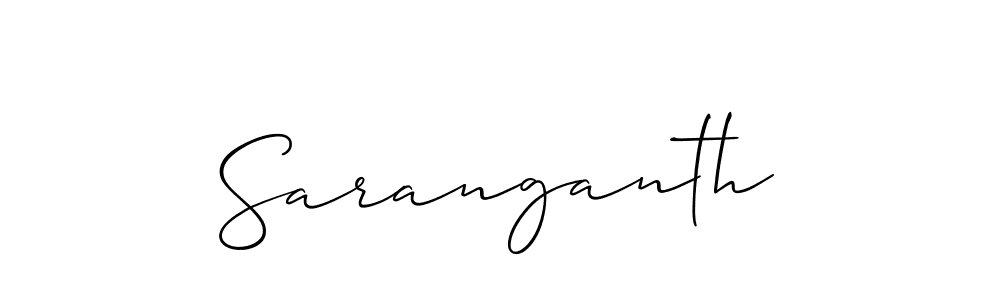 Create a beautiful signature design for name Saranganth. With this signature (Allison_Script) fonts, you can make a handwritten signature for free. Saranganth signature style 2 images and pictures png