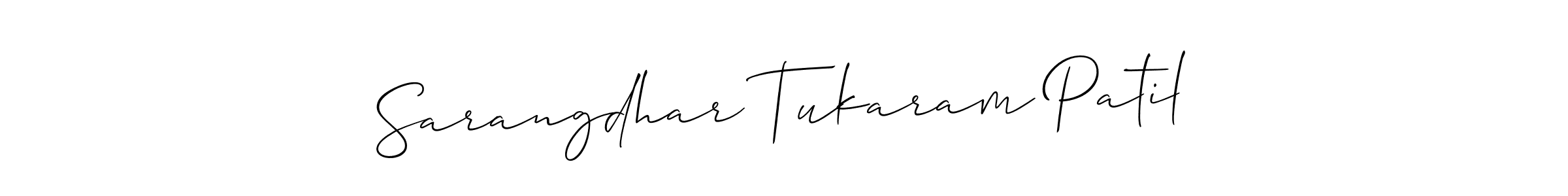 Also we have Sarangdhar Tukaram Patil name is the best signature style. Create professional handwritten signature collection using Allison_Script autograph style. Sarangdhar Tukaram Patil signature style 2 images and pictures png