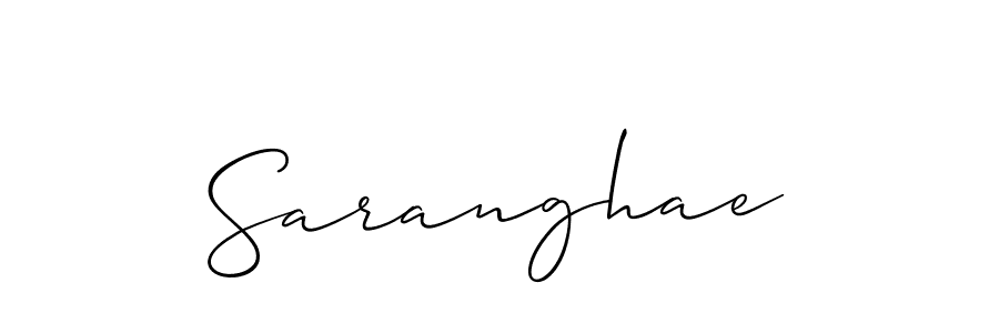 Use a signature maker to create a handwritten signature online. With this signature software, you can design (Allison_Script) your own signature for name Saranghae. Saranghae signature style 2 images and pictures png