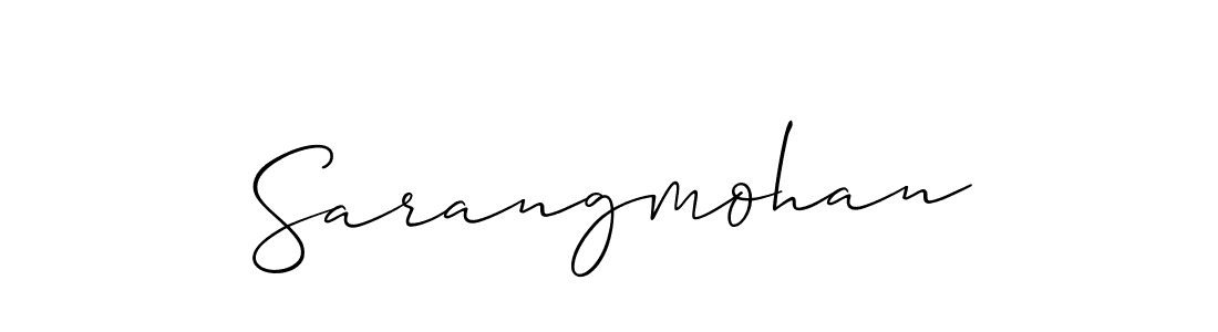 Make a short Sarangmohan signature style. Manage your documents anywhere anytime using Allison_Script. Create and add eSignatures, submit forms, share and send files easily. Sarangmohan signature style 2 images and pictures png
