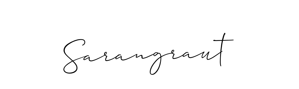 Also we have Sarangraut name is the best signature style. Create professional handwritten signature collection using Allison_Script autograph style. Sarangraut signature style 2 images and pictures png