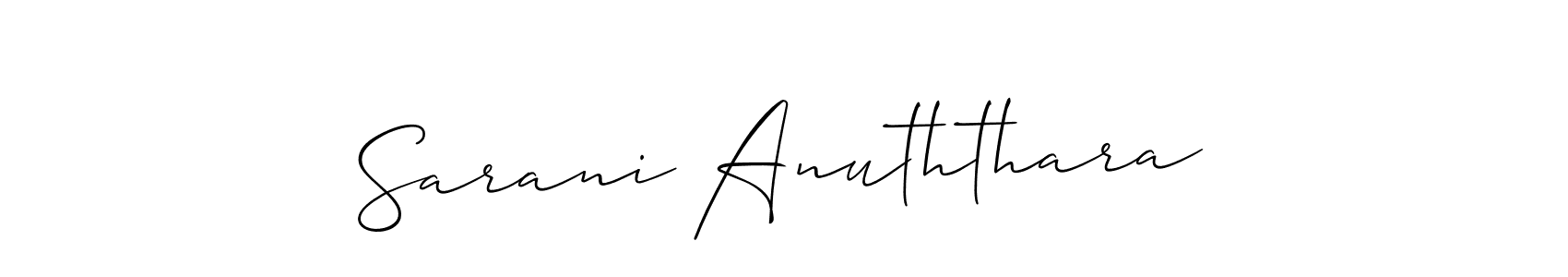 Sarani Anuththara stylish signature style. Best Handwritten Sign (Allison_Script) for my name. Handwritten Signature Collection Ideas for my name Sarani Anuththara. Sarani Anuththara signature style 2 images and pictures png