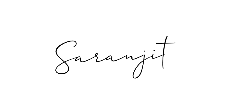 How to make Saranjit name signature. Use Allison_Script style for creating short signs online. This is the latest handwritten sign. Saranjit signature style 2 images and pictures png
