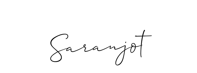 Create a beautiful signature design for name Saranjot. With this signature (Allison_Script) fonts, you can make a handwritten signature for free. Saranjot signature style 2 images and pictures png
