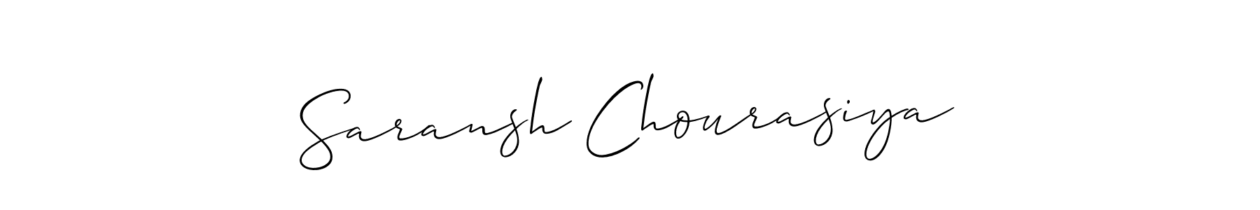 How to Draw Saransh Chourasiya signature style? Allison_Script is a latest design signature styles for name Saransh Chourasiya. Saransh Chourasiya signature style 2 images and pictures png