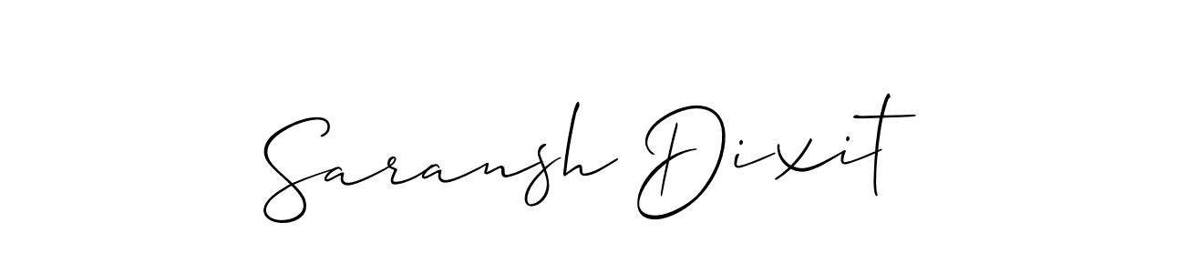 You should practise on your own different ways (Allison_Script) to write your name (Saransh Dixit) in signature. don't let someone else do it for you. Saransh Dixit signature style 2 images and pictures png