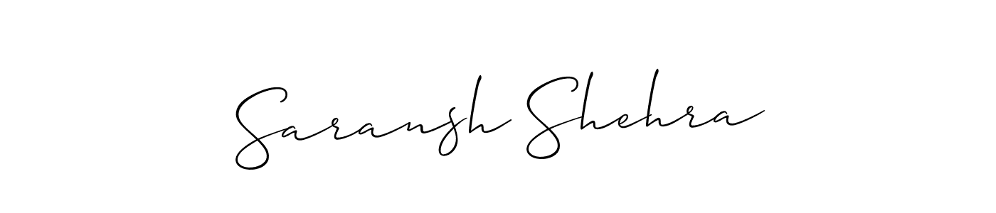 Saransh Shehra stylish signature style. Best Handwritten Sign (Allison_Script) for my name. Handwritten Signature Collection Ideas for my name Saransh Shehra. Saransh Shehra signature style 2 images and pictures png