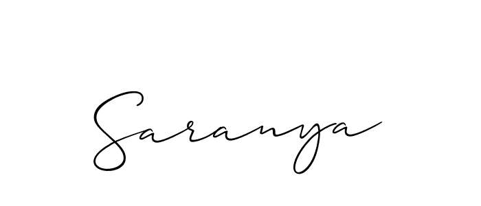 Make a beautiful signature design for name Saranya. With this signature (Allison_Script) style, you can create a handwritten signature for free. Saranya signature style 2 images and pictures png