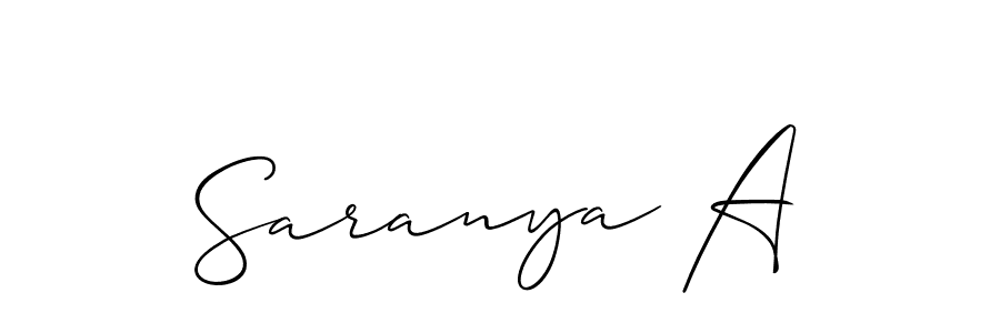 Best and Professional Signature Style for Saranya A. Allison_Script Best Signature Style Collection. Saranya A signature style 2 images and pictures png