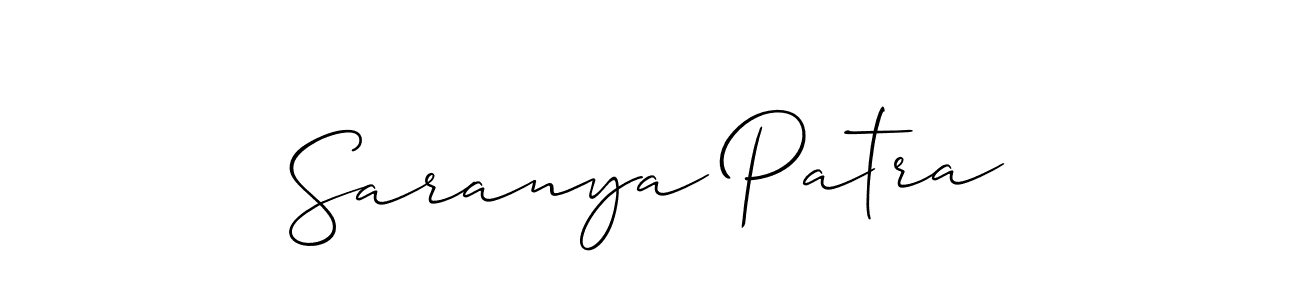 Design your own signature with our free online signature maker. With this signature software, you can create a handwritten (Allison_Script) signature for name Saranya Patra. Saranya Patra signature style 2 images and pictures png