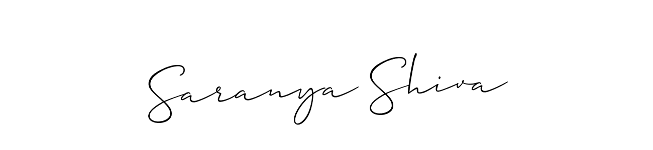 How to make Saranya Shiva name signature. Use Allison_Script style for creating short signs online. This is the latest handwritten sign. Saranya Shiva signature style 2 images and pictures png