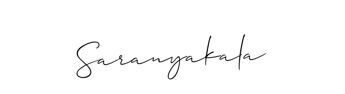 if you are searching for the best signature style for your name Saranyakala. so please give up your signature search. here we have designed multiple signature styles  using Allison_Script. Saranyakala signature style 2 images and pictures png