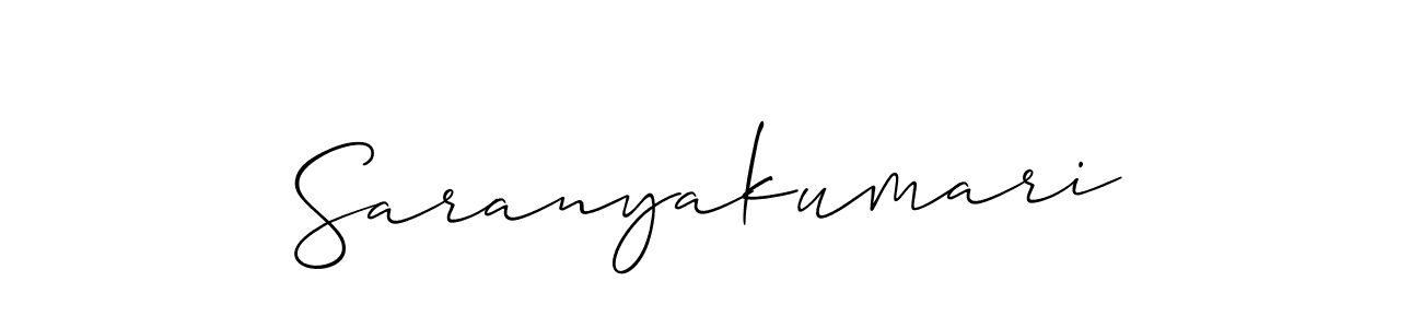 It looks lik you need a new signature style for name Saranyakumari. Design unique handwritten (Allison_Script) signature with our free signature maker in just a few clicks. Saranyakumari signature style 2 images and pictures png