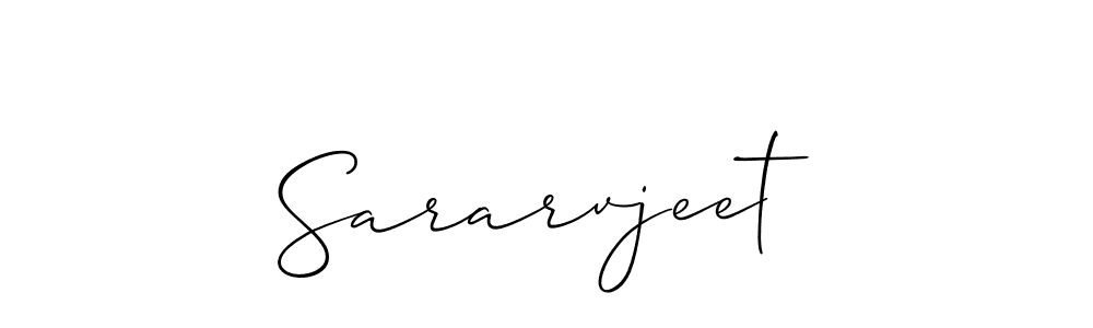 Create a beautiful signature design for name Sararvjeet. With this signature (Allison_Script) fonts, you can make a handwritten signature for free. Sararvjeet signature style 2 images and pictures png