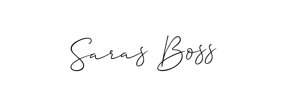 Saras Boss stylish signature style. Best Handwritten Sign (Allison_Script) for my name. Handwritten Signature Collection Ideas for my name Saras Boss. Saras Boss signature style 2 images and pictures png