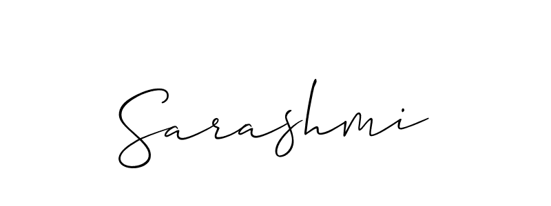 How to make Sarashmi signature? Allison_Script is a professional autograph style. Create handwritten signature for Sarashmi name. Sarashmi signature style 2 images and pictures png