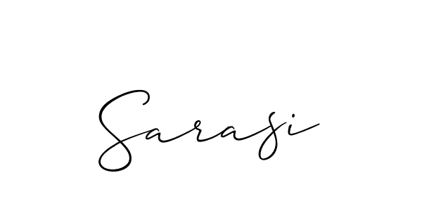 How to make Sarasi signature? Allison_Script is a professional autograph style. Create handwritten signature for Sarasi name. Sarasi signature style 2 images and pictures png