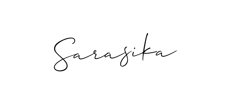 How to make Sarasika name signature. Use Allison_Script style for creating short signs online. This is the latest handwritten sign. Sarasika signature style 2 images and pictures png