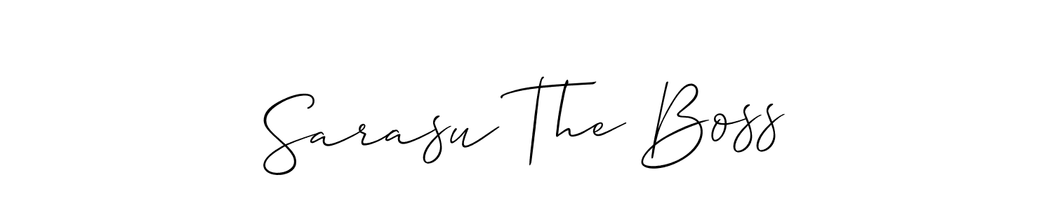 Also we have Sarasu The Boss name is the best signature style. Create professional handwritten signature collection using Allison_Script autograph style. Sarasu The Boss signature style 2 images and pictures png