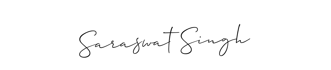 Use a signature maker to create a handwritten signature online. With this signature software, you can design (Allison_Script) your own signature for name Saraswat Singh. Saraswat Singh signature style 2 images and pictures png