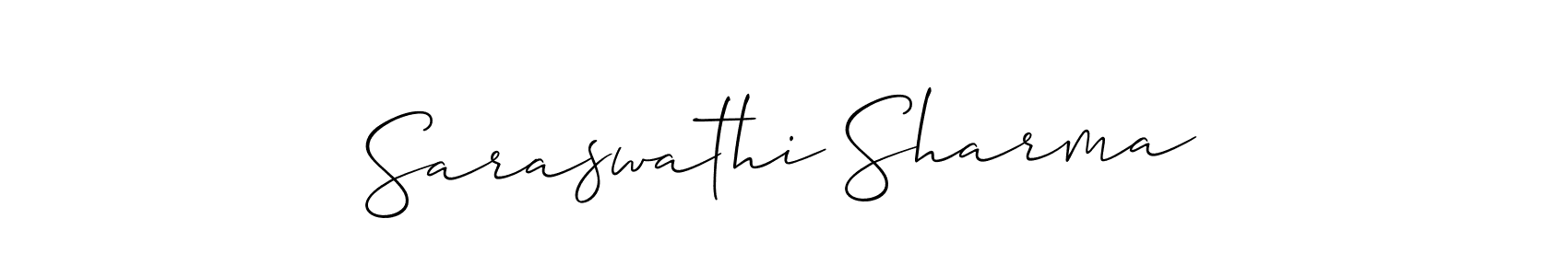 Use a signature maker to create a handwritten signature online. With this signature software, you can design (Allison_Script) your own signature for name Saraswathi Sharma. Saraswathi Sharma signature style 2 images and pictures png