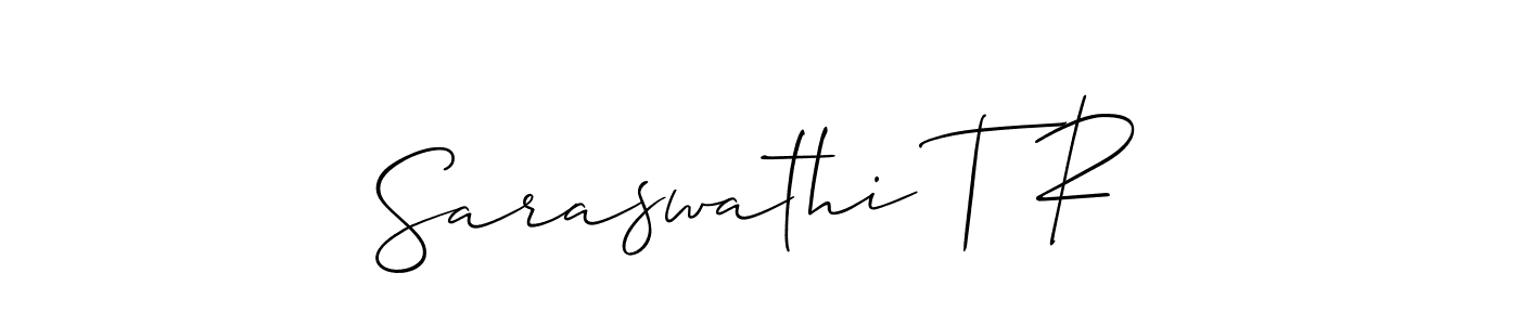 Make a short Saraswathi T R signature style. Manage your documents anywhere anytime using Allison_Script. Create and add eSignatures, submit forms, share and send files easily. Saraswathi T R signature style 2 images and pictures png