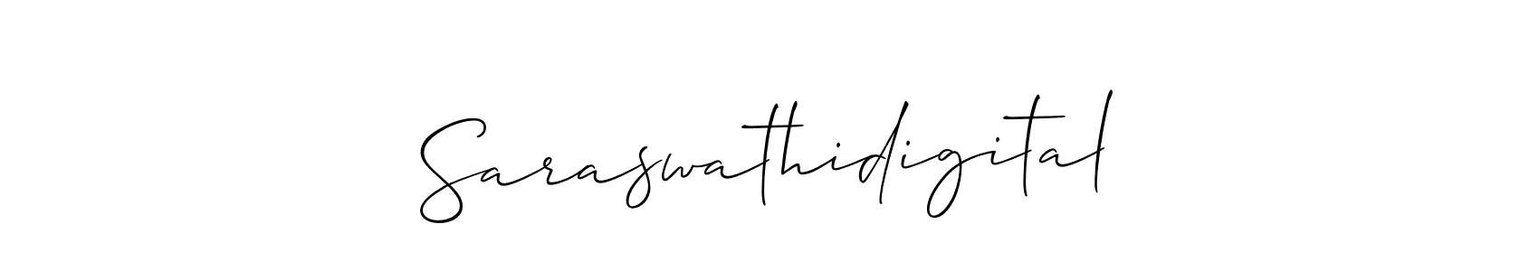 Create a beautiful signature design for name Saraswathidigital. With this signature (Allison_Script) fonts, you can make a handwritten signature for free. Saraswathidigital signature style 2 images and pictures png