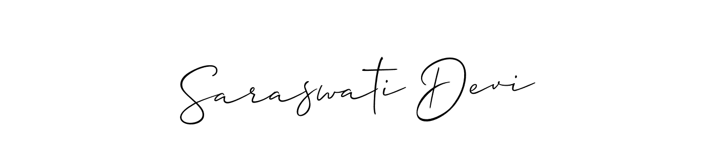 Use a signature maker to create a handwritten signature online. With this signature software, you can design (Allison_Script) your own signature for name Saraswati Devi. Saraswati Devi signature style 2 images and pictures png