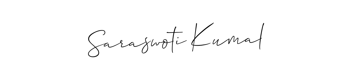 Also we have Saraswoti Kumal name is the best signature style. Create professional handwritten signature collection using Allison_Script autograph style. Saraswoti Kumal signature style 2 images and pictures png