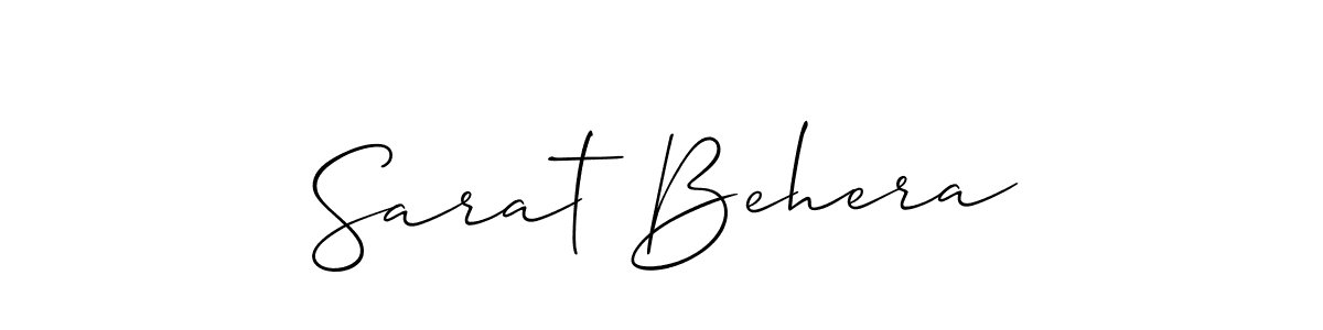 The best way (Allison_Script) to make a short signature is to pick only two or three words in your name. The name Sarat Behera include a total of six letters. For converting this name. Sarat Behera signature style 2 images and pictures png