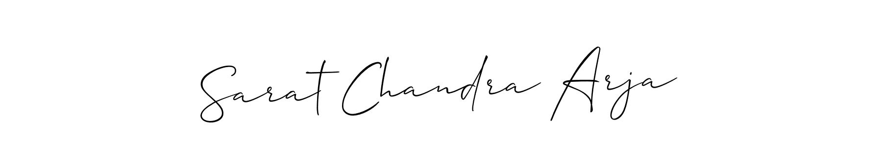 Make a short Sarat Chandra Arja signature style. Manage your documents anywhere anytime using Allison_Script. Create and add eSignatures, submit forms, share and send files easily. Sarat Chandra Arja signature style 2 images and pictures png