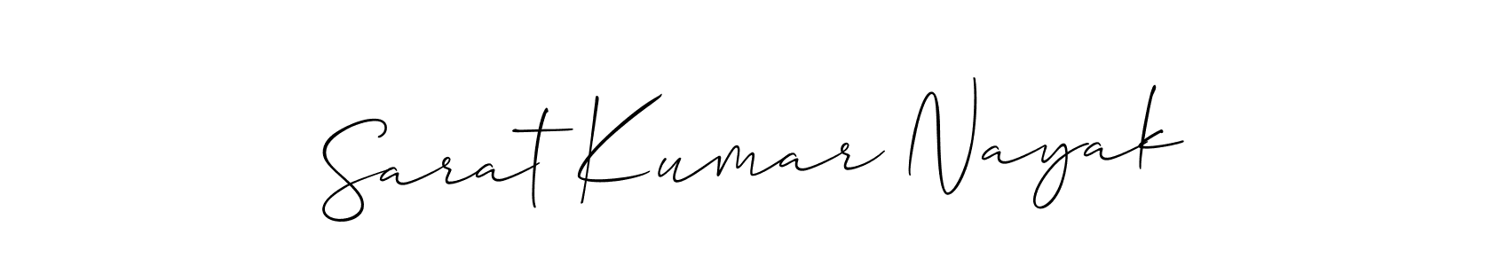 The best way (Allison_Script) to make a short signature is to pick only two or three words in your name. The name Sarat Kumar Nayak include a total of six letters. For converting this name. Sarat Kumar Nayak signature style 2 images and pictures png
