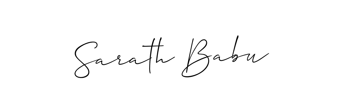 Also we have Sarath Babu name is the best signature style. Create professional handwritten signature collection using Allison_Script autograph style. Sarath Babu signature style 2 images and pictures png