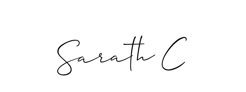 It looks lik you need a new signature style for name Sarath C. Design unique handwritten (Allison_Script) signature with our free signature maker in just a few clicks. Sarath C signature style 2 images and pictures png