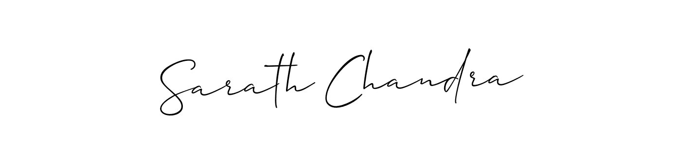 Make a beautiful signature design for name Sarath Chandra. With this signature (Allison_Script) style, you can create a handwritten signature for free. Sarath Chandra signature style 2 images and pictures png