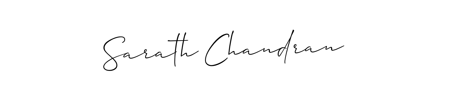 The best way (Allison_Script) to make a short signature is to pick only two or three words in your name. The name Sarath Chandran include a total of six letters. For converting this name. Sarath Chandran signature style 2 images and pictures png