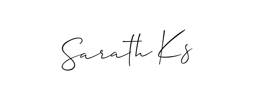 You should practise on your own different ways (Allison_Script) to write your name (Sarath Ks) in signature. don't let someone else do it for you. Sarath Ks signature style 2 images and pictures png