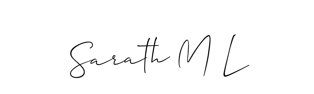 Best and Professional Signature Style for Sarath M L. Allison_Script Best Signature Style Collection. Sarath M L signature style 2 images and pictures png