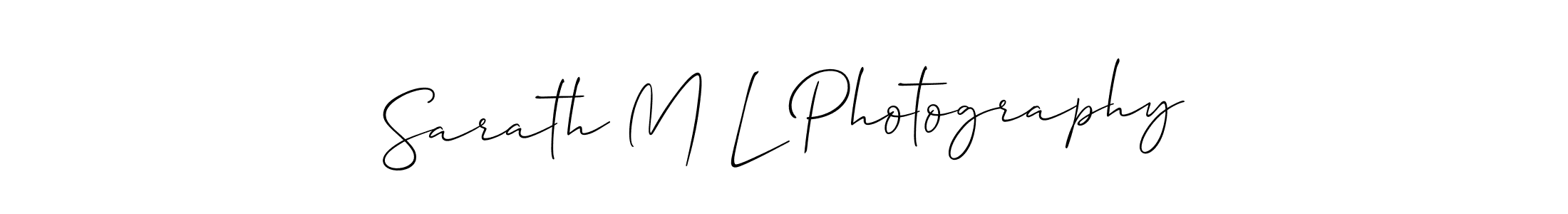 Design your own signature with our free online signature maker. With this signature software, you can create a handwritten (Allison_Script) signature for name Sarath M L Photography. Sarath M L Photography signature style 2 images and pictures png