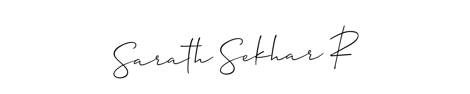 Make a beautiful signature design for name Sarath Sekhar R. With this signature (Allison_Script) style, you can create a handwritten signature for free. Sarath Sekhar R signature style 2 images and pictures png