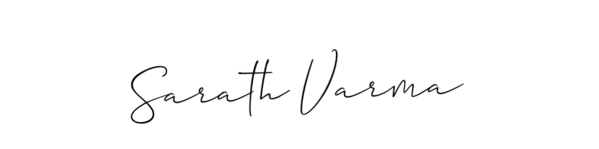 Design your own signature with our free online signature maker. With this signature software, you can create a handwritten (Allison_Script) signature for name Sarath Varma. Sarath Varma signature style 2 images and pictures png