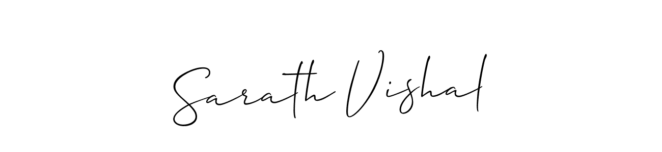Create a beautiful signature design for name Sarath Vishal. With this signature (Allison_Script) fonts, you can make a handwritten signature for free. Sarath Vishal signature style 2 images and pictures png